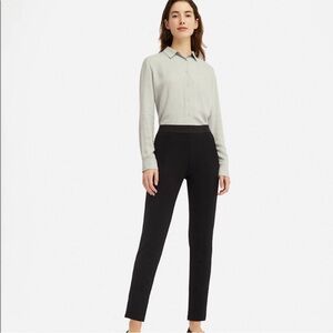 Uniqlo ponte slim pant black elastic waist stretch dress pants xsmall